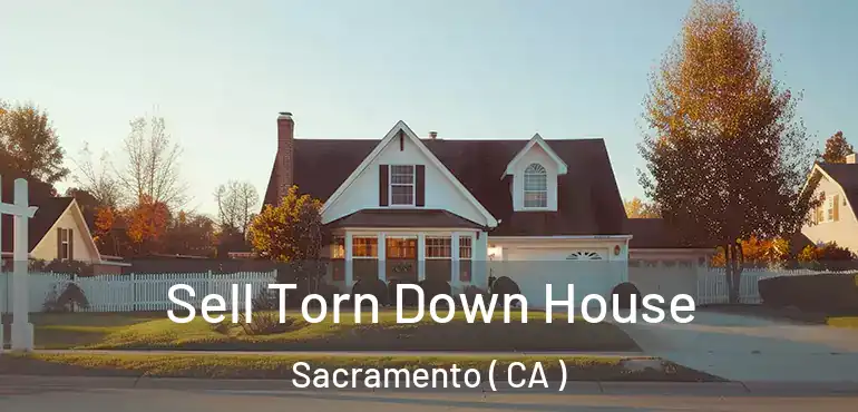 Sell Torn Down House Sacramento ( CA )